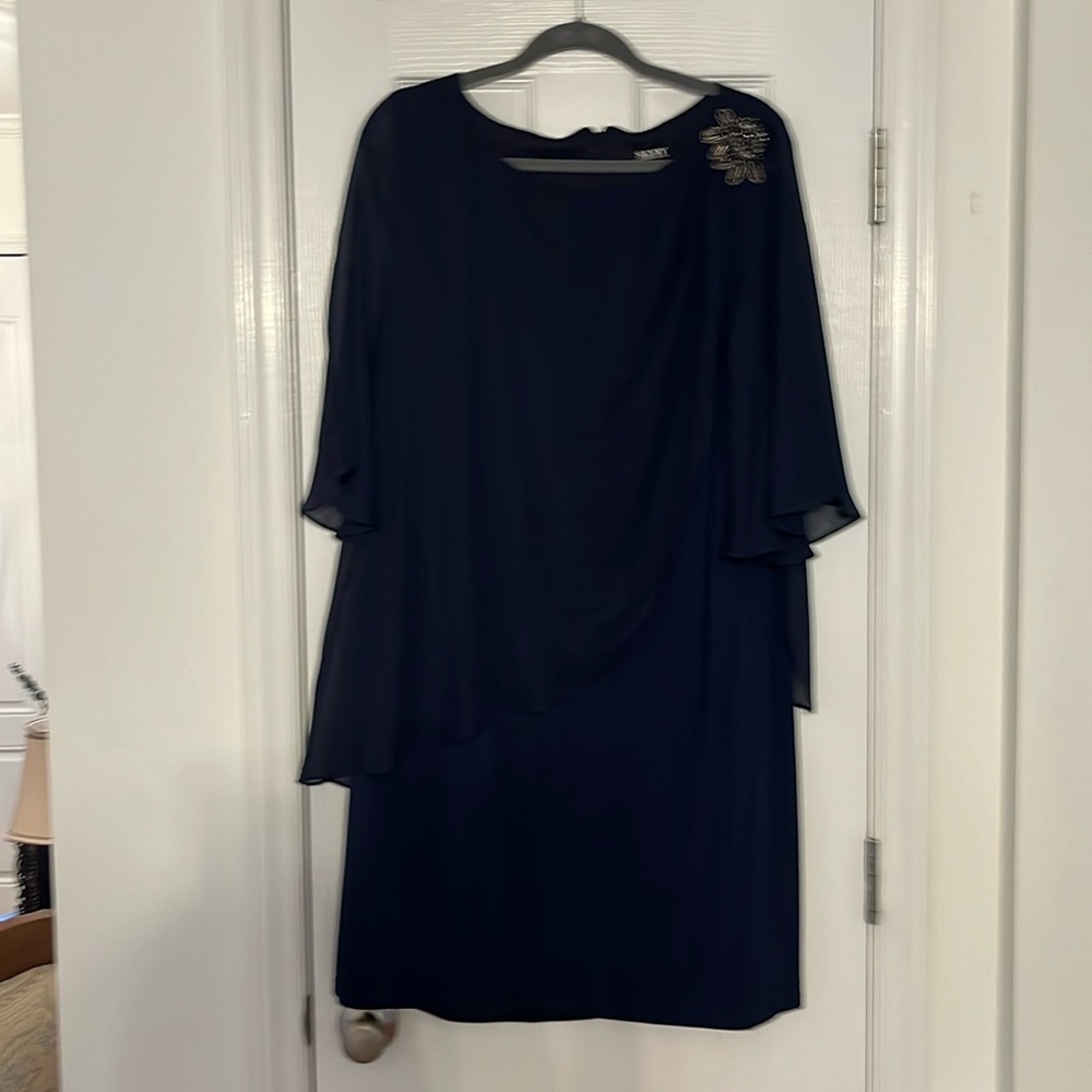 Navy Chiffon Formal Dress
